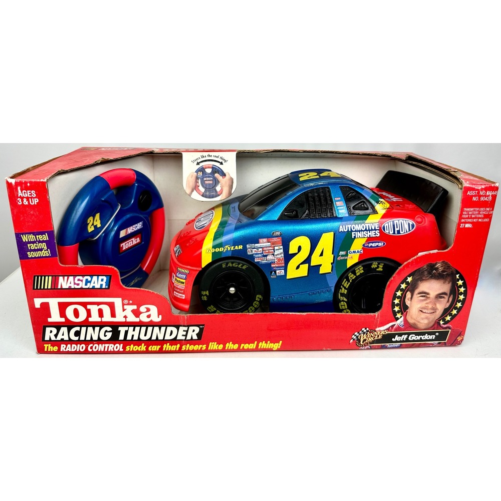 Tonka NASCAR Jeff Gordon 24 Racing Thunder RC Car Steering Wheel Radio Control